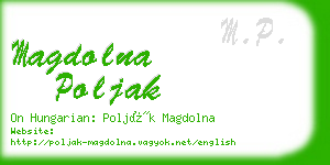 magdolna poljak business card